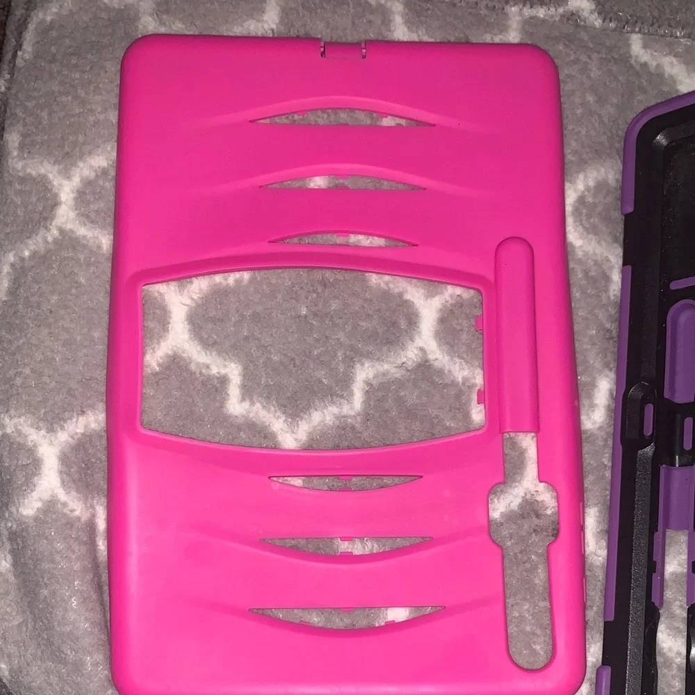 Pink and Black Tablet Case with Stand